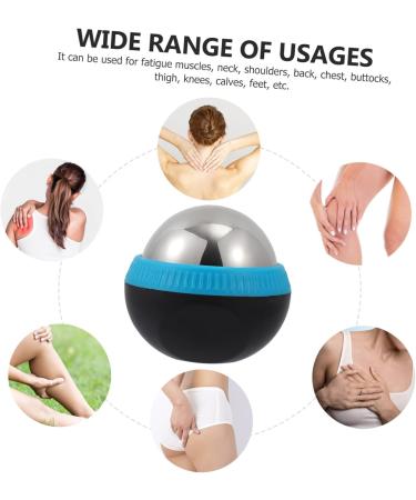 Beaupretty Stainless Steel Massage Ball for Children - Multifunctional Manual Massage Device for Muscle Relief & Foot Massage 8.3x7.5x7cm - Blue - Buy Online on GoSupps.com