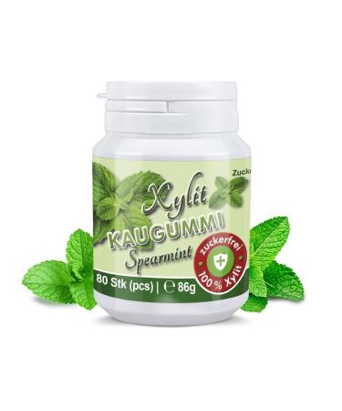 Xylitquelle Spearmint Dental Care Chewing Gum | Sugar-Free Vegan 100% Xylitol | 480 Pieces (6-Pack) | No Aspartame or Sorbitol | Tooth Mineralization Support - Buy Online on GoSupps.com