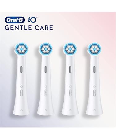 Oral-B iO Gentle Care Electric Toothbrush Head - Pack of 4 | Twisted & Angled Bristles for Deeper Plaque Removal | White | Mailbox Friendly - Buy Online on GoSupps.com