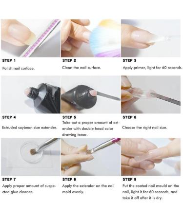 wueiooskj Nail Extend Gel Tips Professional Polish Kit Handheld Manicure Tools Home Salon Shop Beginners Adults CHildren Makup Type1 - Buy Online on GoSupps.com