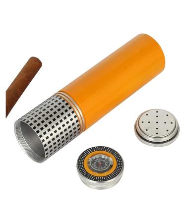 Cigar Box Stainless Steel Cigar Tube Portable Cigar Case Sealing Metal Cigar Storage Box with Hygrometer and Humidifier Waterproof Dustproof and Shockproof Great Gift Kit - Buy Online on GoSupps.com