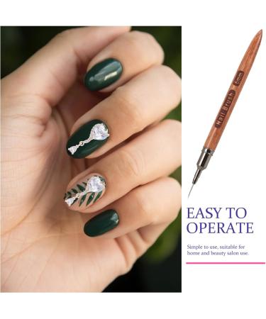 Beavorty Nail Art Liner Brush 6mm Nail Gel Polish Painting Brush Thin Nail Art Dotting Drawing Pen Manicure Tool Accessories - Buy Online on GoSupps.com