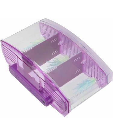 Aquarium Fish Tank Transparent Aquarium Fish Tank LED Acrylic Three Divisions Breeding Isolation Box for Small Fishes Mini Breeding Fish Tank (Purple) - Buy Online on GoSupps.com