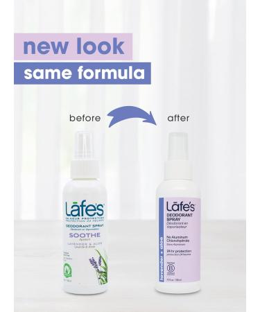 Lafe's Natural Deodorant Spray | Aluminum-Free 24-Hour Protection for Women & Men | Lavender & Aloe | 3 Pack - Buy Online on GoSupps.com