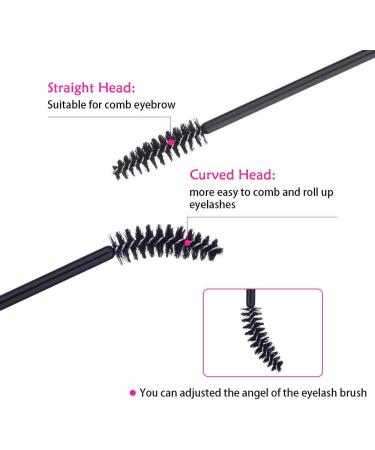 Disposable Eyelash Brushes KANOSON 200 Pieces Mascara Wands Lash Brush with Bendable Head Eyelash Applicator Eyebrow Spoolie Eyelash Brush for Extensions Multicolor - Buy Online on GoSupps.com