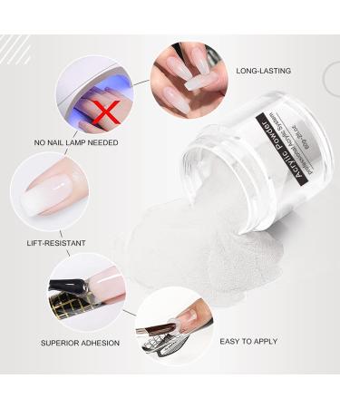 60g Clear Acrylic Powder for Nail Extensions - Large Capacity Acrylic False Nail Powder - No Lamp Required - Buy Online on GoSupps.com