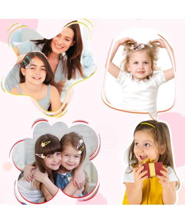 12 Piece Mermaid Butterfly Hair Clips - Colorful Glitter Accessories for Girls Birthday - Cute Rainbow Flower Hair Clips for Children - Buy Online on GoSupps.com