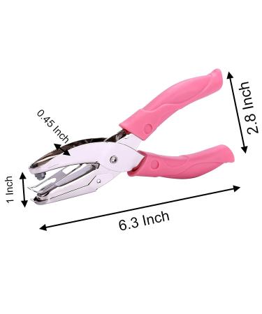 1 Pack 6.3 Inch Length 1/4 Inch Diameter of Heart Shape Hole Handheld Single Paper Hole Punch  Puncher with Pink Soft Thick Leather Cover(Heart 1/4 inch) - Buy Online on GoSupps.com