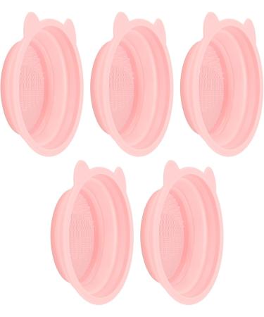 Scrubber Cleaning Brush Soft Silicone 5 Pieces Heat Resistant Makeup Cleaning Brush Cleaning Brush for Brushes Powder Sponges - Buy Online on GoSupps.com