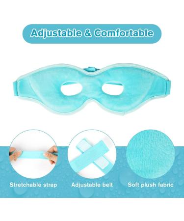 ACWOO Cooling Gel Beads Eye Mask for Puffy Eyes - Hot Cold Therapy for Migraine Relief, Dark Circles & Sinus Pain - Buy Online on GoSupps.com