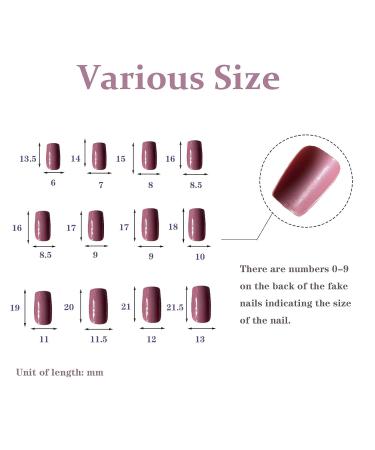 MUACHCHA 8 Pack 192 Pieces Colorful Acrylic False Nails Medium Length Square Press on Nails - DIY Nail Art Kit for Women/Girls - Manicure Salon Decor - Buy Online on GoSupps.com