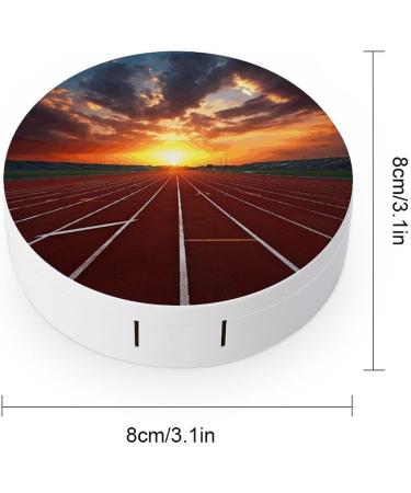 Buy Dusk Running Track Print Contact Lens Case - Travel & Care Box for Convenient Contact Lens Storage - Buy Online on GoSupps.com