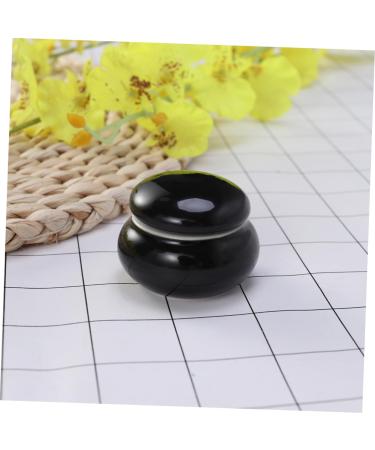 Angoily Ceramic Kitchen Canisters Terrarium Eyeshadow Jar Rouge Storage Tank Nut Travel Eye Shadow Black Medium - Buy Online on GoSupps.com