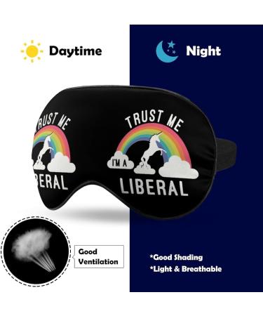 Liberal Unicorn Sleep Mask - Adjustable Strap, Blocks Light for Night Travel and Nap - Buy Online on GoSupps.com