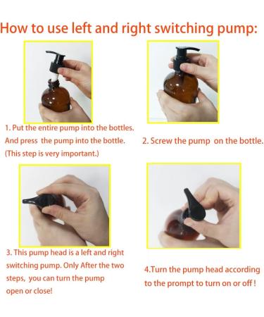 BPFY 12 Pack 8 oz Amber Glass Bottles with Pumps for Essential Oils Cleaning Products Lotions Aromatherapy Oil Pump Bottles Refillable Containers With Cap 12 Chalk Labels 1 Pen - Buy Online on GoSupps.com