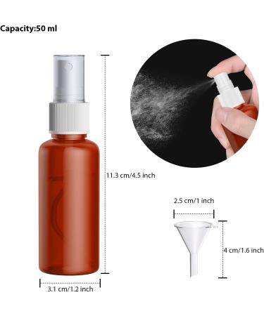 10x 50ml Portable Refillable Plastic Spray Bottles - Travel-Friendly Atomizers for Skincare Essential Oils & Perfumes (Brown) | Ideal for Outdoor Sports & Air Travel - Buy Online on GoSupps.com