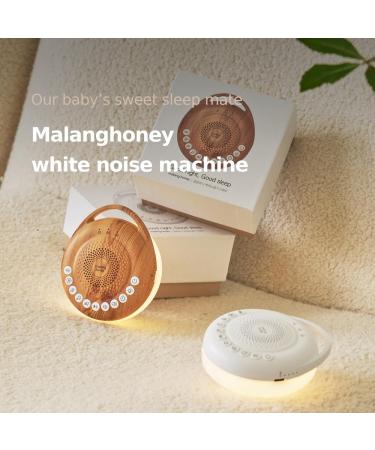 Malang Honey Newborn Baby White Noise Machine - 31 Sounds & Night Light for Better Sleep Training - 155g in Natural Wood - Shop Internationally - Buy Online on GoSupps.com