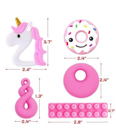 5-Piece Sensory Silicone Chewing Necklace Set for Autism & ADHD | Colorful Teething Toys & Bite Rings for Kids - Buy Online on GoSupps.com