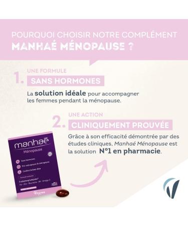 Vitavea Manha - Menopause and Pre-Menopause Food Supplement without Hormones - for Comfort & Wellness - Folic Acid Omega 3 Zinc Iron - 30 Capsules - 1 Month Treatment - Made in France - Buy Online on GoSupps.com