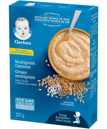 GERBER CEREAL Stage 2 - Mixed Grain Baby Food Cereal 6+ months 227 g 6 Pack - PACKAGING MAY VARY - Buy Online on GoSupps.com