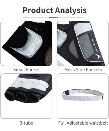 SOPOGER Archery Hip Quiver - 3 Tube Grey Bow Belt Quiver for Youth, Teens, and Adults - Buy Online on GoSupps.com