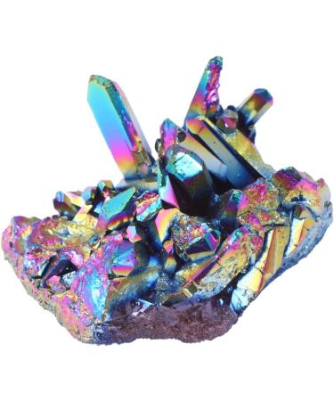 Healvian 3 Pcs Rough Stone Rainbow Quartz Cluster Crystal Cluster Adornment Ornaments Decorations Natural Colorfulx3pcs 5X4.5CMx3pcs - Buy Online on GoSupps.com