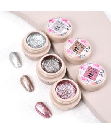 5ml Diamond Glitter Painting Gel Semi Permanent Soak Off UV Led Nail Gel Lacquer Shiny Sequins Decorations Gel Nail Varnish - (Color: J217) - Buy Online on GoSupps.com