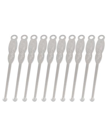 Qtqgoitem Silver Tone Metal Ear Wax Remover Earpicks Beauty Tool 10 Pcs (Model: 411 b73 7ac bf6 e22)