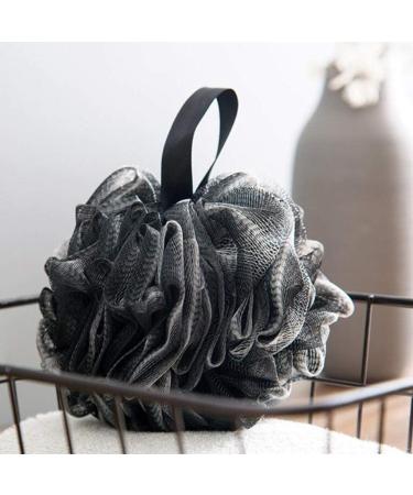 Set of 2 Large Size Black Bath Sponge Shower Pouf Body Scrubber | Rich Foam Mesh Bath Sponge for Comfortable and Fashionable Bathing Experience - Buy Online on GoSupps.com