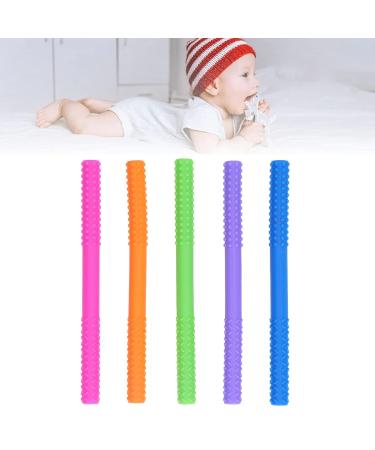 5PCS Baby Safe Hollow Teething Tubes | Soft Silicone | BPA Free | Reduce Anxiety and Stress | Easy to Clean | for Babies 6-12 Months - Buy Online on GoSupps.com