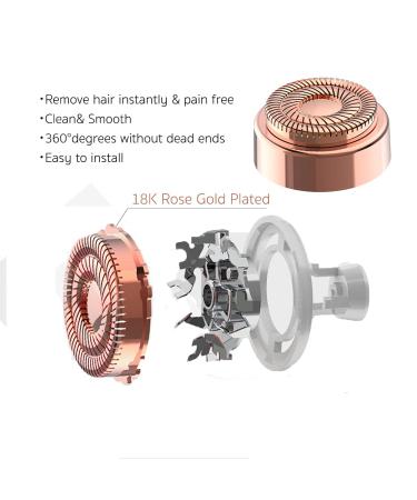 Tuokiy Replacement Heads 6-Pack for Finishing Touch Flawless Shaver - Women's Facial Hair Removal - Buy Online on GoSupps.com