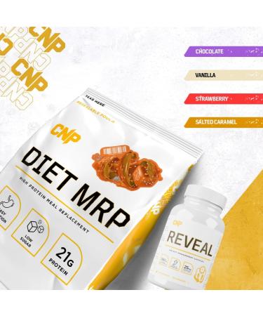 CNP Professional Diet MRP Low Calorie Meal Replacement 975g Salted Caramel + FREE Fatloss Capsules | 21g Protein, Digezyme Fortified, Vitamins & Minerals - Buy Online on GoSupps.com