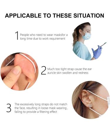 Vooran Mask Extender Strap - Adjustable Clips for Behind Ears (6 pcs, Black) - Buy Online on GoSupps.com