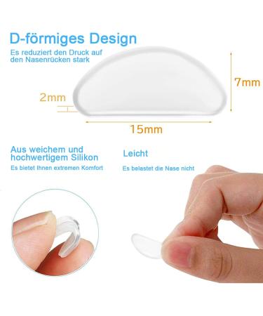 25 Pairs of Soft Self-Adhesive Non-Slip Silicone Glasses Pads - Ideal for Sunglasses & Presbyopic Glasses - Buy Online on GoSupps.com