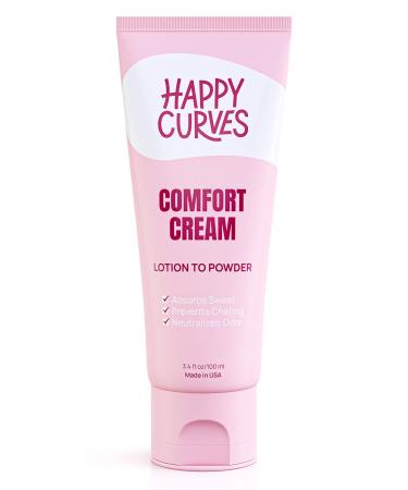 Happy Curves Comfort Cream Deodorant for Women: Aluminum-Free Lotion Powder for Under Breast  Body & Private Parts - Anti Chafing Cream (Tropical)