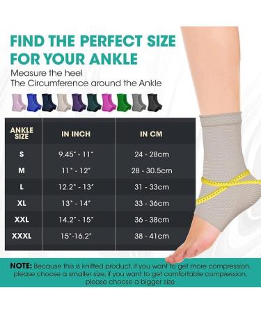 Modvel Foot & Ankle Brace Socks - Compression Support for Sprains Tendonitis & Arthritis | Unisex Ankle Sleeve for Sports & Recovery - Buy Online on GoSupps.com