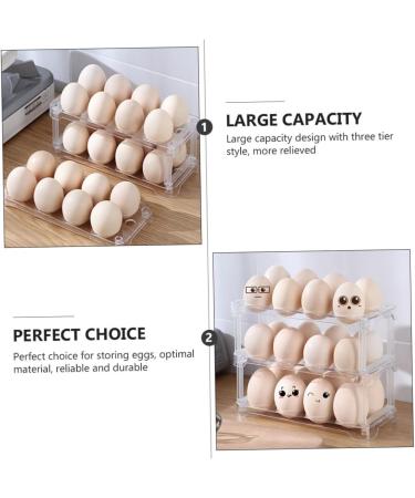 Mikikit Egg Holder 2 Pcs Transparent Egg Lattice Eggs Frame Holder Clear Egg Storage Holder Kitchen Supplies re-usable - Buy Online on GoSupps.com