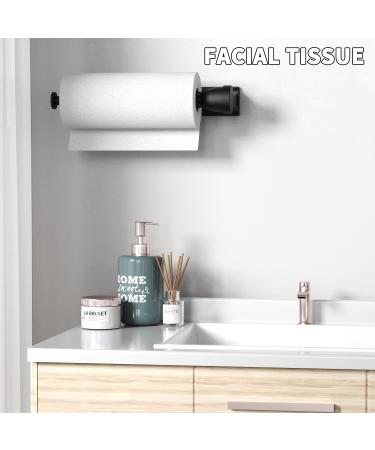 Single Hand Operable Under Cabinet Paper Towel Holder with Damping Effect - Black | For Kitchen & Bathroom - Buy Online on GoSupps.com