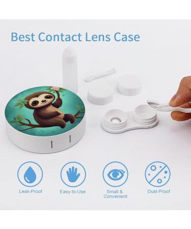 Cute Sloth Print Contact Lens Case | Travel-Friendly Contact Lens Care Box - Buy Online on GoSupps.com