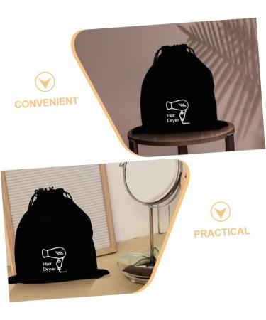 Healeved 10 Pcs Velvet Bag Travel Makeup Bag Blow Dryer Bag Hair Dryer Travel Bag Hairdryer Bag Flannel 30.00X26.00X0.50CMx5pcs Blackx5pcs - Buy Online on GoSupps.com
