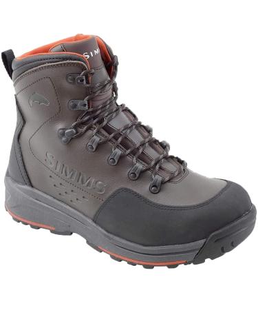 Simms Men's Freestone Wading Boots, Rubber Sole Fishing Boots 10 Dark Olive