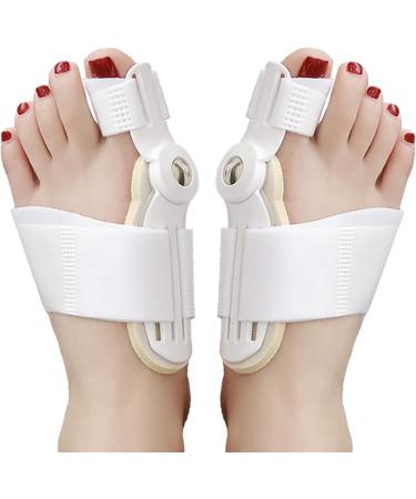 ALINZO Bunion Corrector - Pain Relief Orthopedic Splint for Big Toe Separation, Hallux Valgus Correction Day/Night Support - White - Buy Online on GoSupps.com