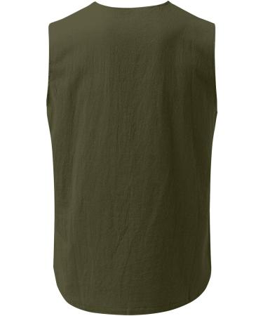 Men's Graphic Hawaiian Tank Top - XXL Army Green | Casual Sleeveless Summer Shirts - Buy Online on GoSupps.com