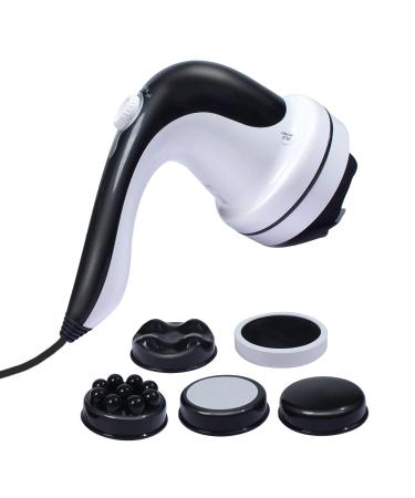 Handheld Cellulite Remover Electric Back Massager - Portable Anti Cellulite Massager with 4 Different Massage Heads for Neck Shoulders Arm Back Waist Belly Legs Foot Calf Muscle - Buy Online on GoSupps.com