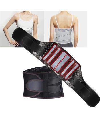 Back Protection Belt(S-XL) with 3 Removable Lumbar Pads 4 Root Bionic Steel Plate Support/Fits Waist Lumbar Support Ease Herniated Disc Lower Back Waist and Stomach Pain XL Black X-Large Black