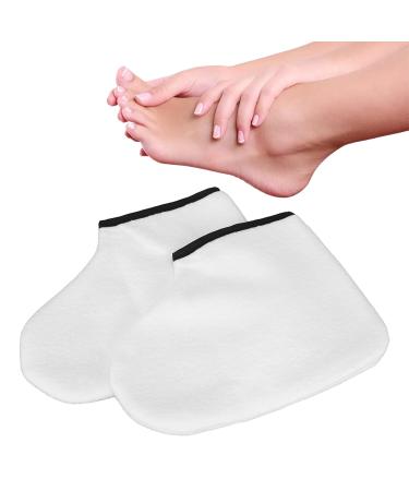 Paraffin Wax Refill Feet - 2 Pack Thick Terry Cloth Spa Booties for Hot Wax | Best for Men & Women - Buy Online on GoSupps.com