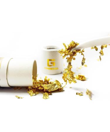 KINGBOOM 24K Gold Leaf Flakes - 50mg Edible Gold for Cakes & Drinks - Buy Online on GoSupps.com