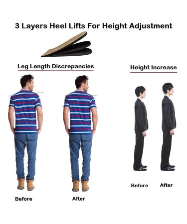 Adjustable Orthopedic Heel Lift for Pain Relief | Leg Length Discrepancies & Height Increase | Fits Women 11-13.5 & Men 10.5-13 - Buy Online on GoSupps.com