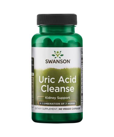 Swanson Uric Acid Cleanse - Natural Supplement Promoting Kidney Support - Features a Powerful Combination of 7 Herbs - (60 Veggie Capsules) 1