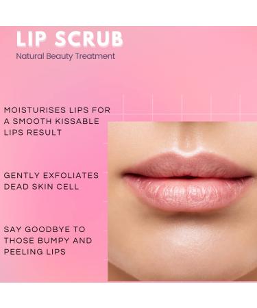 All-in-One Beauty Lip Scrub & Mask - Sugar Exfoliator & Moisturizer for Chapped Lips | Strawberry Flavor | Soft Lip Treatment - Buy Online on GoSupps.com